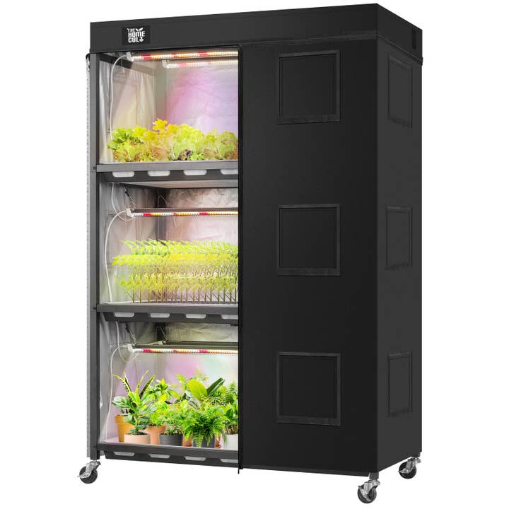 Indoor 3-Tier Greenhouse with Full Spectrum LED Light for wholesale by The Next Gardener