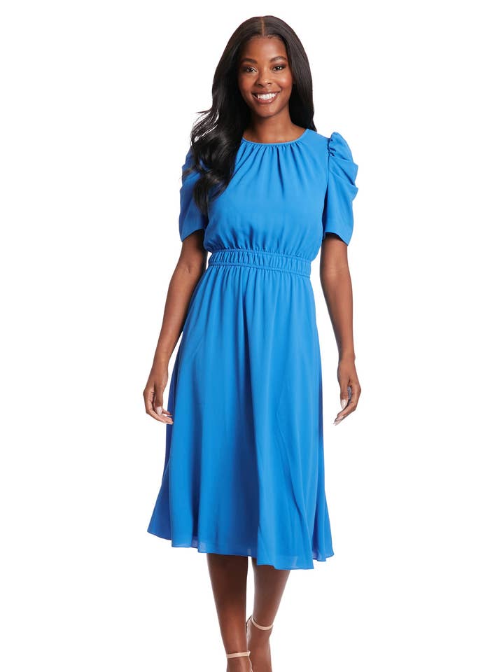 CATEPILLAR SLEEVE MIDI DRESS for wholesale by Maggy London Group