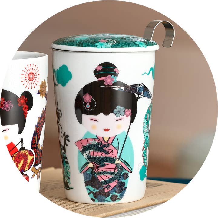 Tasse à thé en porcelaine TEAEVE "Douce Petite Geisha Eau" pour la vente par Eigenart