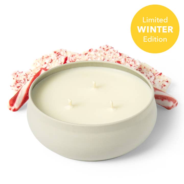 Vanilla Peppermint 3-Wick Candle for wholesale by Grow Fragrance