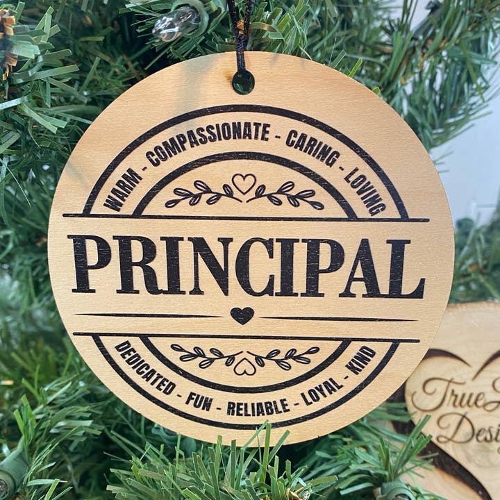 Principal Christmas Ornament for wholesale by TrueLove Designs LLC
