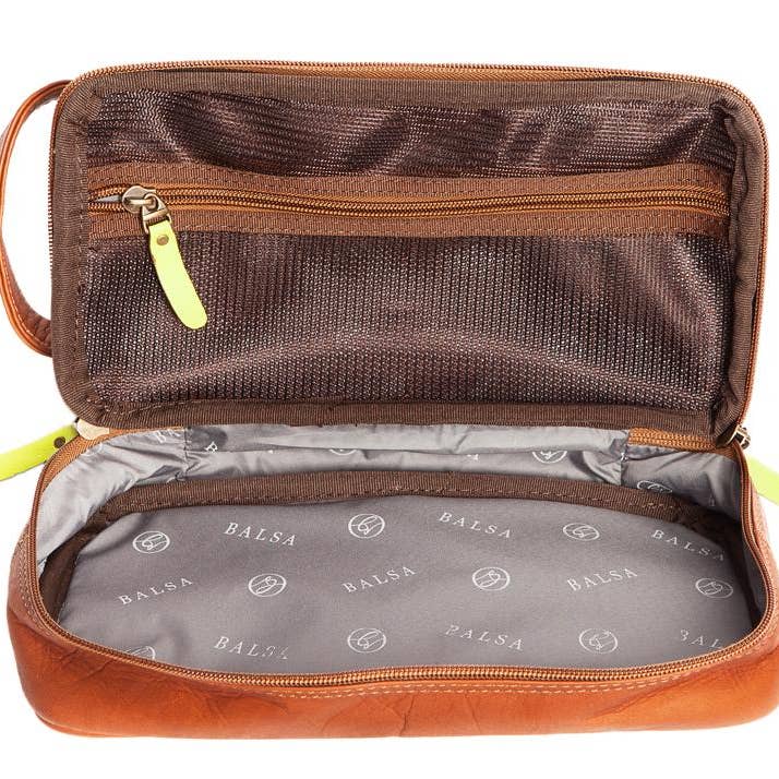 BALSA - Wholesale Toiletry Bag - Unisex - Toiletry bag with Cognac compartment3