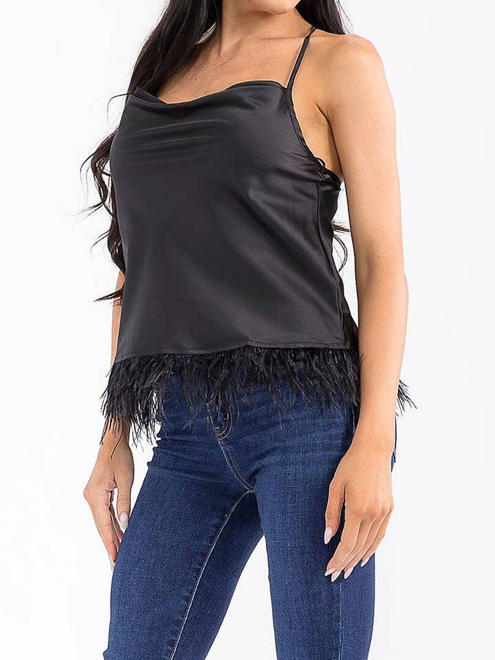 ÄRMLÖS TOPP MED ÖPPEN RYGG OCH DETALJERAD KANT för wholesale av ROUSSEAU