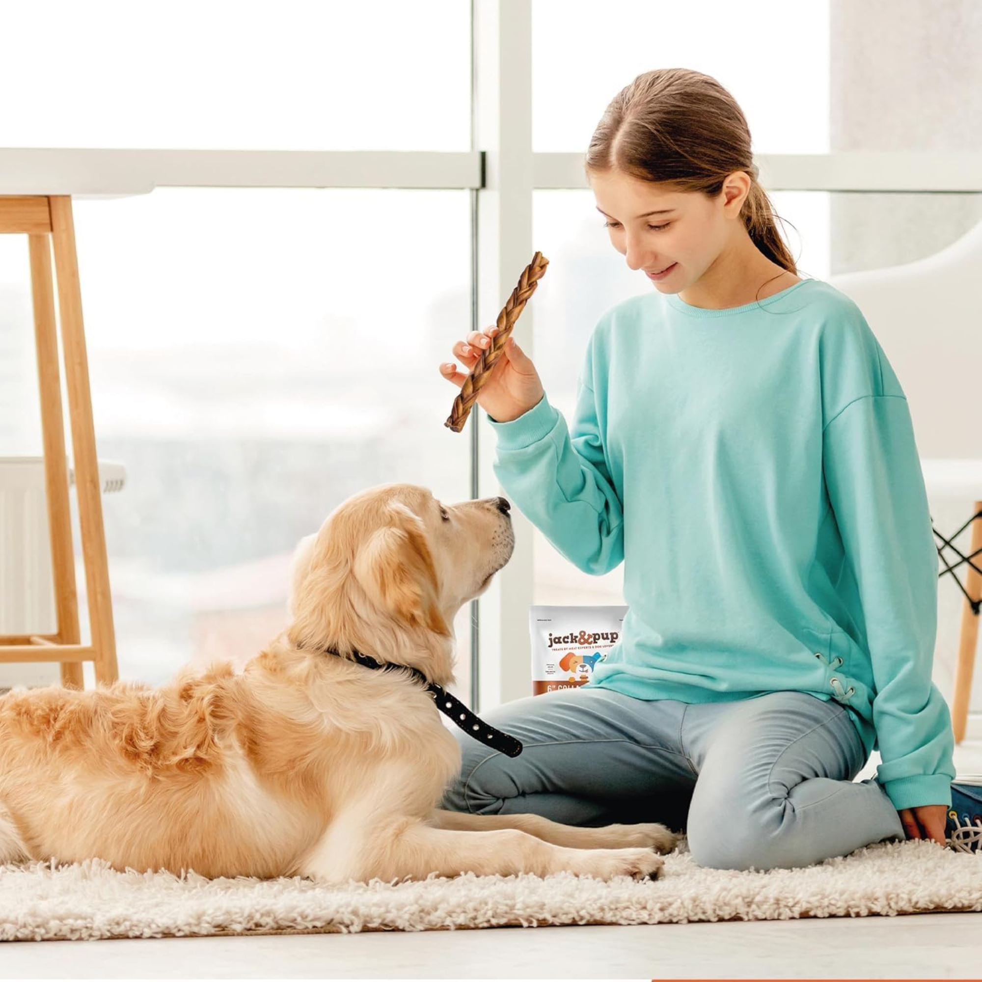 J&C PET SUPPLY LLC - Vente Friandises – chien - Gâteries pour chiens Jack & Pup en forme de bâtonnet de collagène tressé de 12 po6