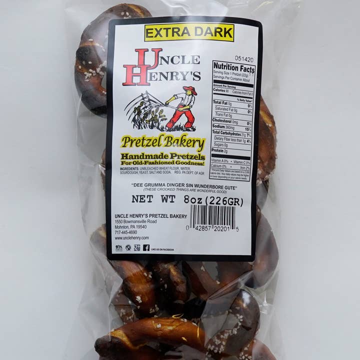 Uncle Henry's Pretzel Bakery - Wholesale Pretzels - Uncle Henry's Extra Dark Pretzels - 8 oz.