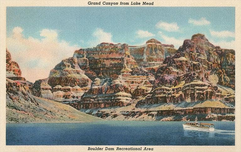 Found Image Press - Wholesale Postcard - Postcard AZ-447 Grand Canyon from Lake Mead0