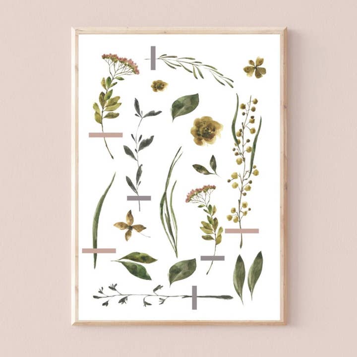 Imprimé de fleurs pressées | Impression de plantes d'intérieur botanique-217 pour la vente par Love Flora Studio