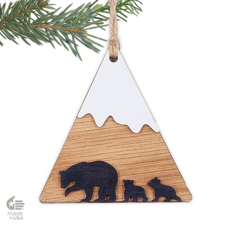Bloom & Wander - Stickers and Gifts for Nature lovers! - Wholesale Ornament - Mountain Bears Ornaments | Holiday Christmas | Outdoors