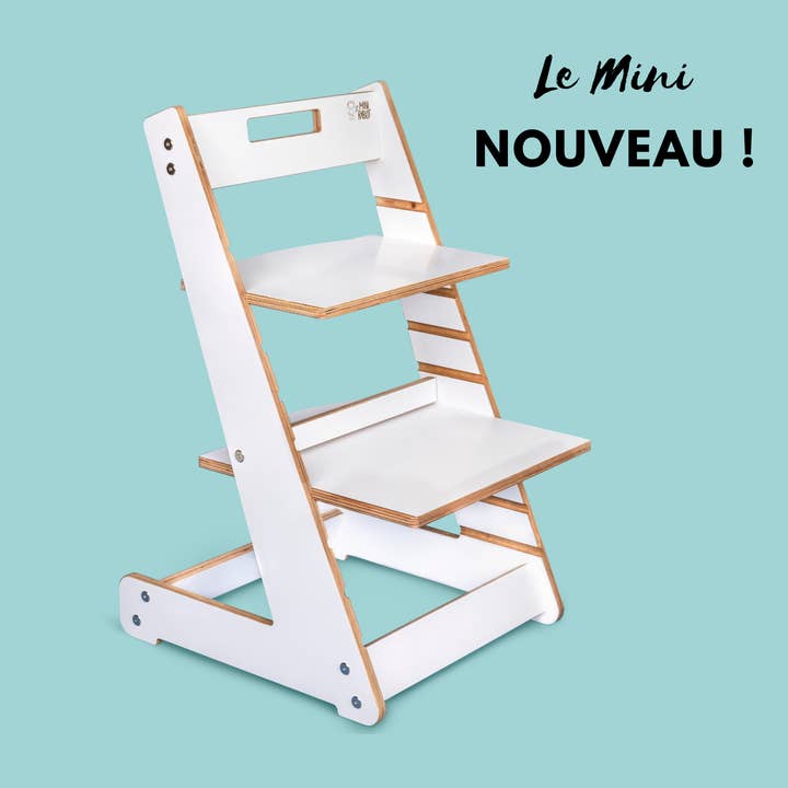 Adjustable wooden chair for children - The Mini Evolue for wholesale by Printink Canada