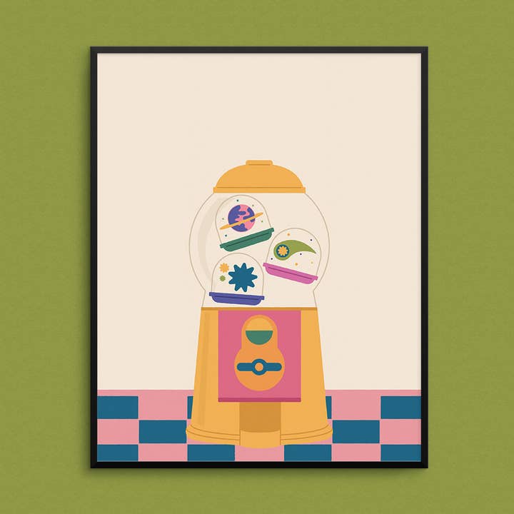 Stampa artistica Galaxy Capsules per la vendita all'ingrosso da parte di Mad Love Creative Co.