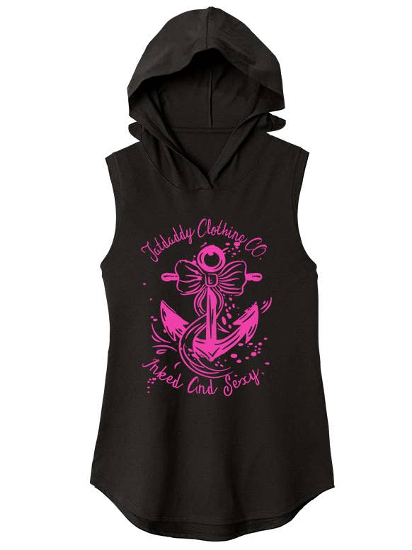 Felpa con cappuccio senza maniche Td «Inked & Sexy» per la vendita all'ingrosso da parte di TatDaddy Clothing Co.
