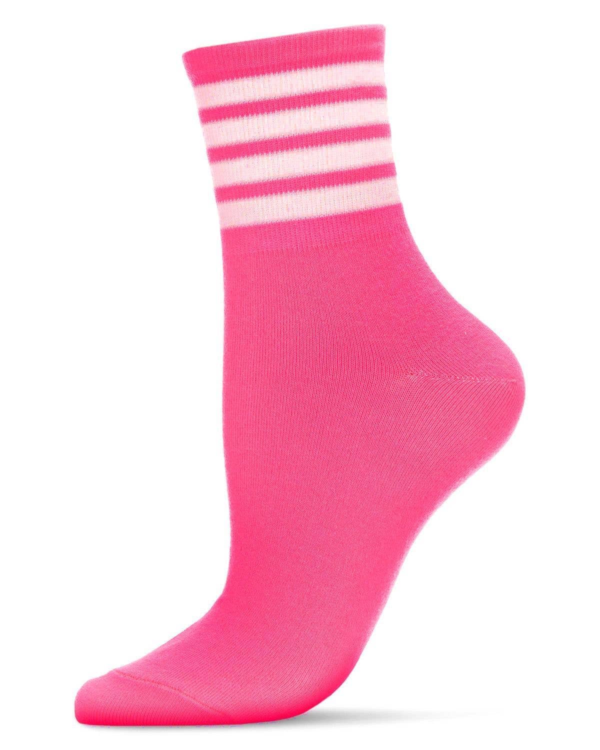 Infinity Classics International Inc. - Wholesale Socks - Women's - Ring Quartet Cotton Blend Neon Crew Sock