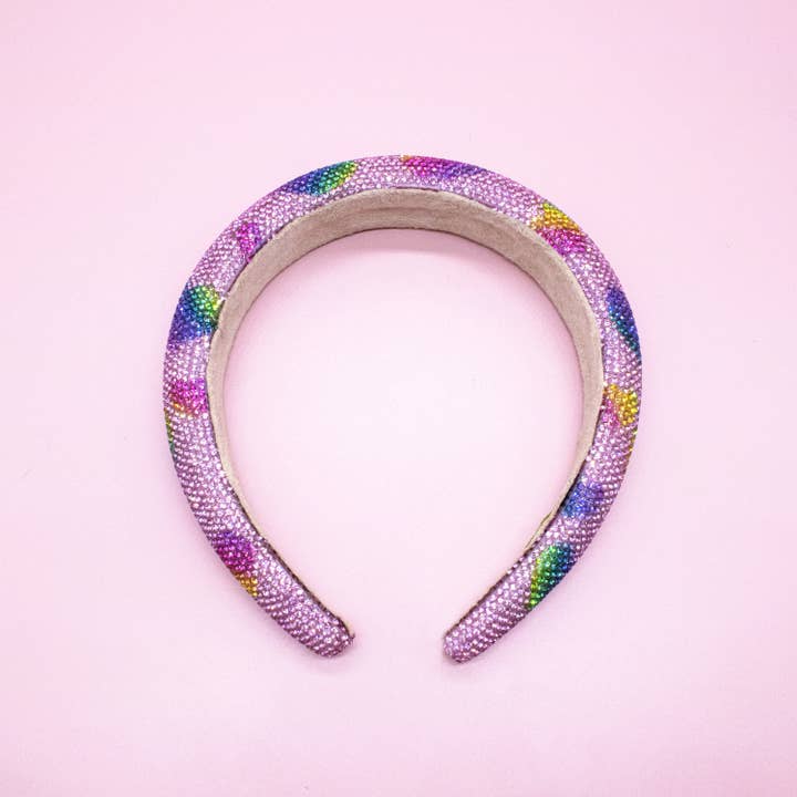 Frog Sac - Wholesale Fashion Headband - Kids - Kids Heart Headband - Padded Rhinestone Hair Band for Girls