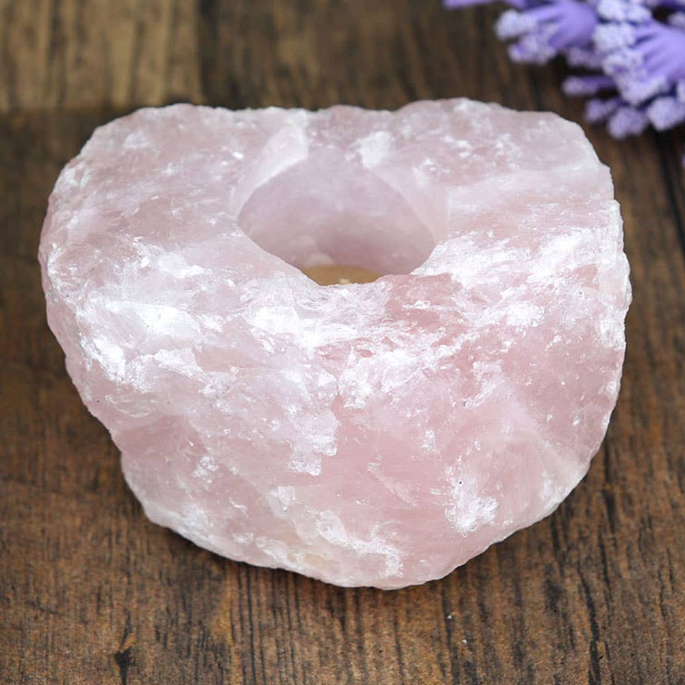 Natures Artifacts Inc - Venta al por mayor Candelabros - Portavelas de cuarzo rosa6