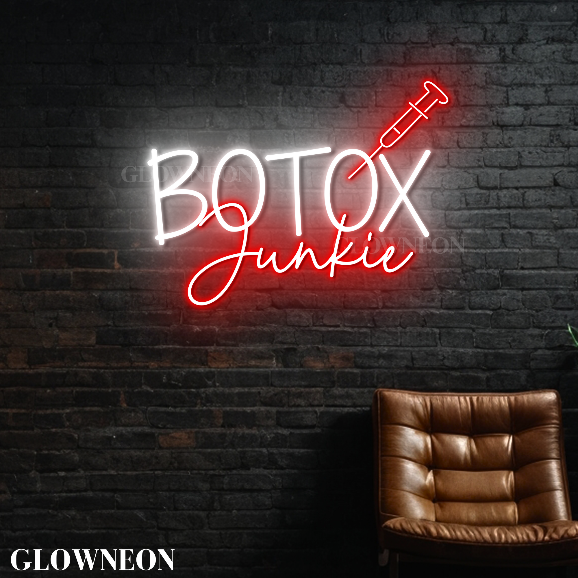 Glow Neon - Wholesale Neon Sign - Botox Junkie Led Sign for Med Spa Decor, Beauty Salon Art2