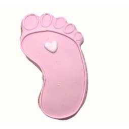 Rosa fotavtryckshjärta för wholesale av The Frosted Baker