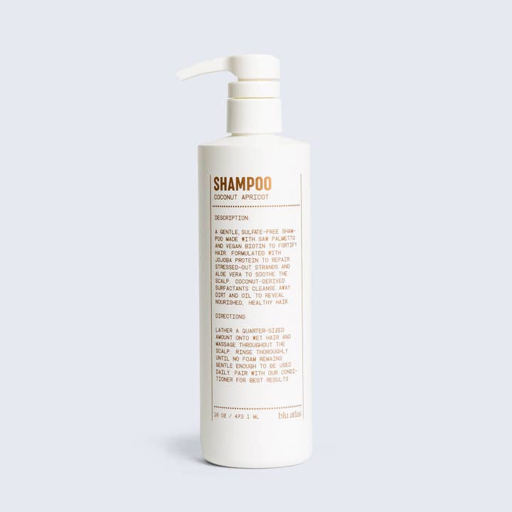 Blu Atlas - Vente Shampoings - Shampooing Cheveux au Palmier Nain & Biotine Végétalienne