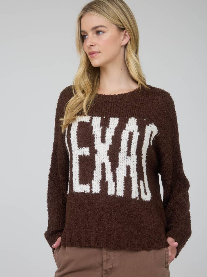 Blu Pepper - Wholesale Knit Sweater - Women's - TEXAS CHUNKY KNIT LONG SLEEVE PULLOVER SWEATER10