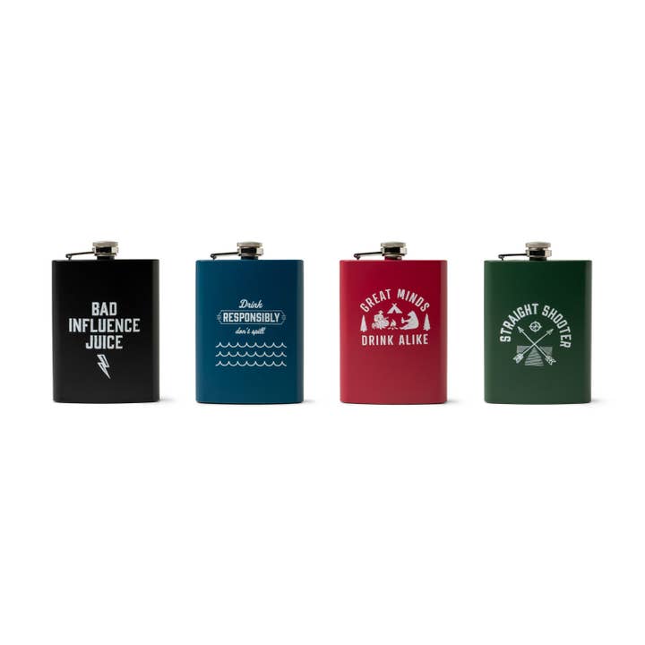 DM Merchandising - Wholesale Flask - Bunk House On The Rockies Stainless Steel Flask