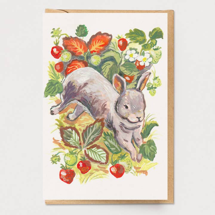 Biglietto di compleanno con fragola per la vendita all'ingrosso da parte di Ingrid Press