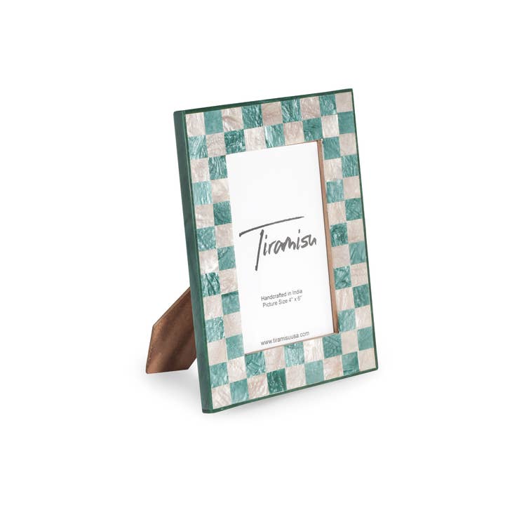 Tiramisu - Vente Cadres photos - Azure Aura : Cadre photo en résine bleu et ivoire2