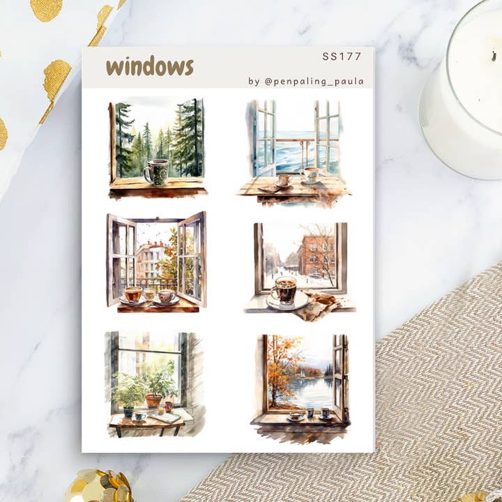 Windows - Sticker Sheet for wholesale by Penpaling Paula