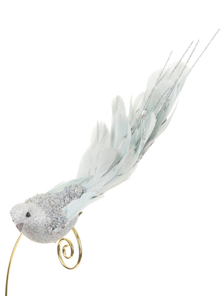 NEW-Silver Songbird Ornament for wholesale by Starlight Collection
