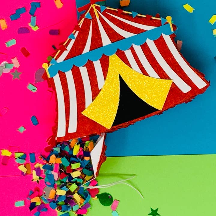 My Soiree Designs - Vendita all'ingrosso Regalini per gli invitati - Mini piñata a tema circense, Circus Pinata, Clown Pinata, Sea4