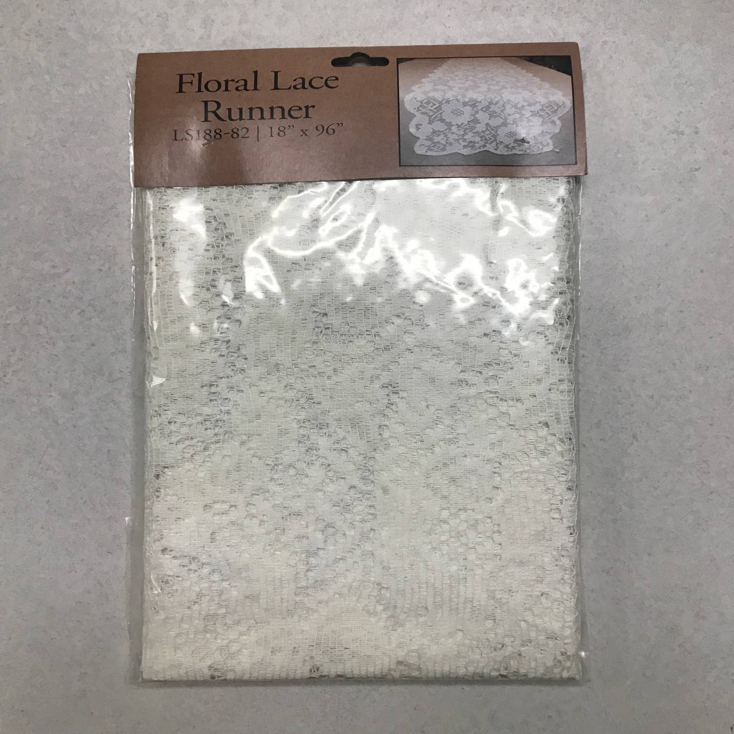 Packaging Decor - Wholesale Table runner - Lace Off White Table Runner 18" wide 96" long3