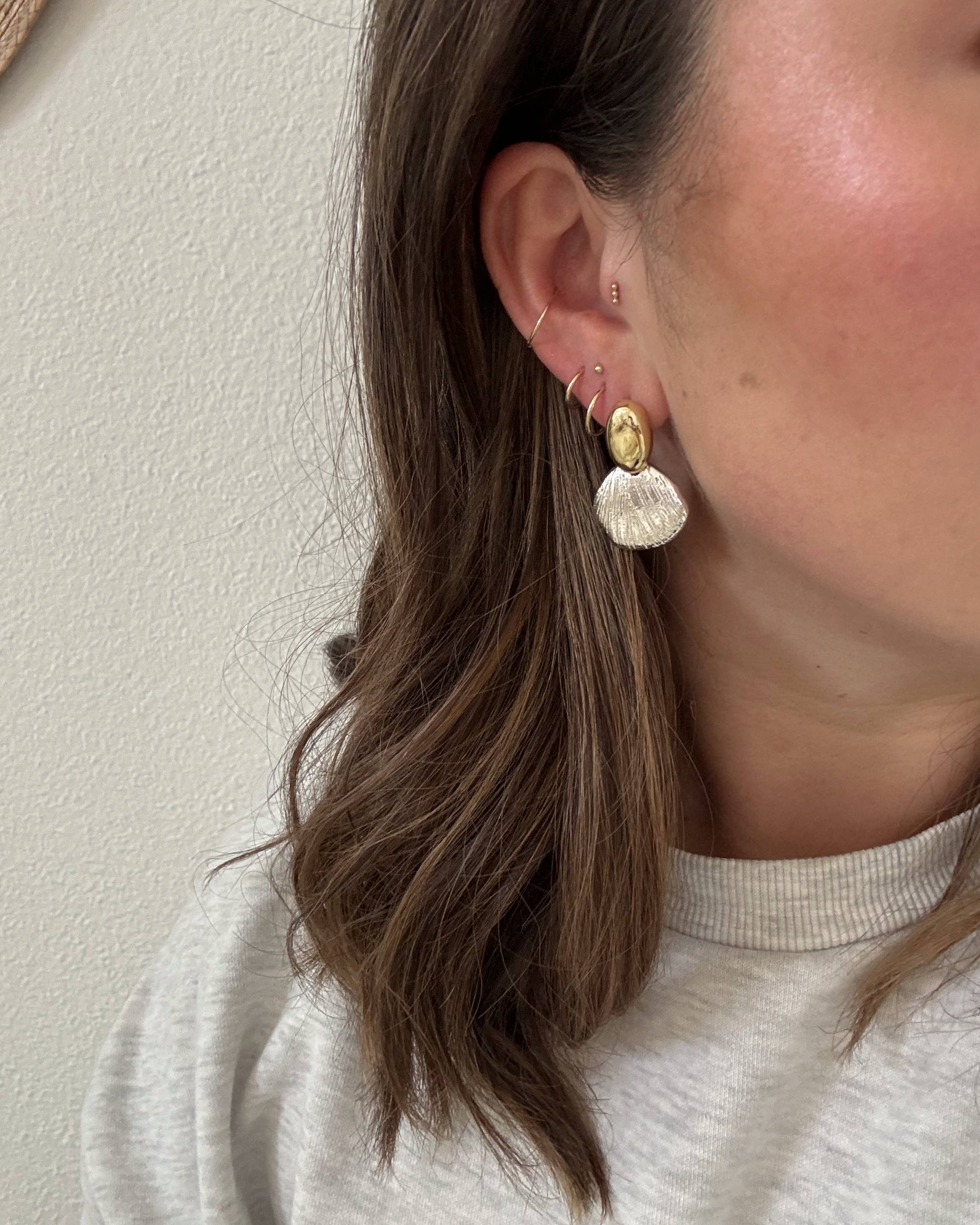 The General Collective - Wholesale Dangle Earrings - Sloane Shell Drop Earrings1