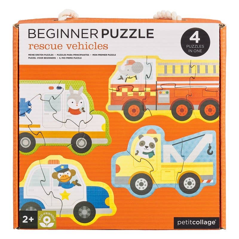 Petit Collage – wholesale Puzzle – Child – Rescue Vehicles Beginner Puzzle0