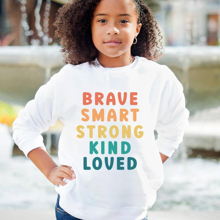 Positive Vibes Kids Sweatshirt, Kids Clothes for wholesale by Solana Grace