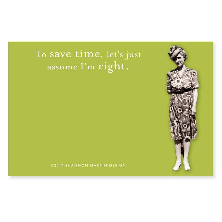 Assume I'm Right Sticky Note for wholesale by Shannon Martin Design