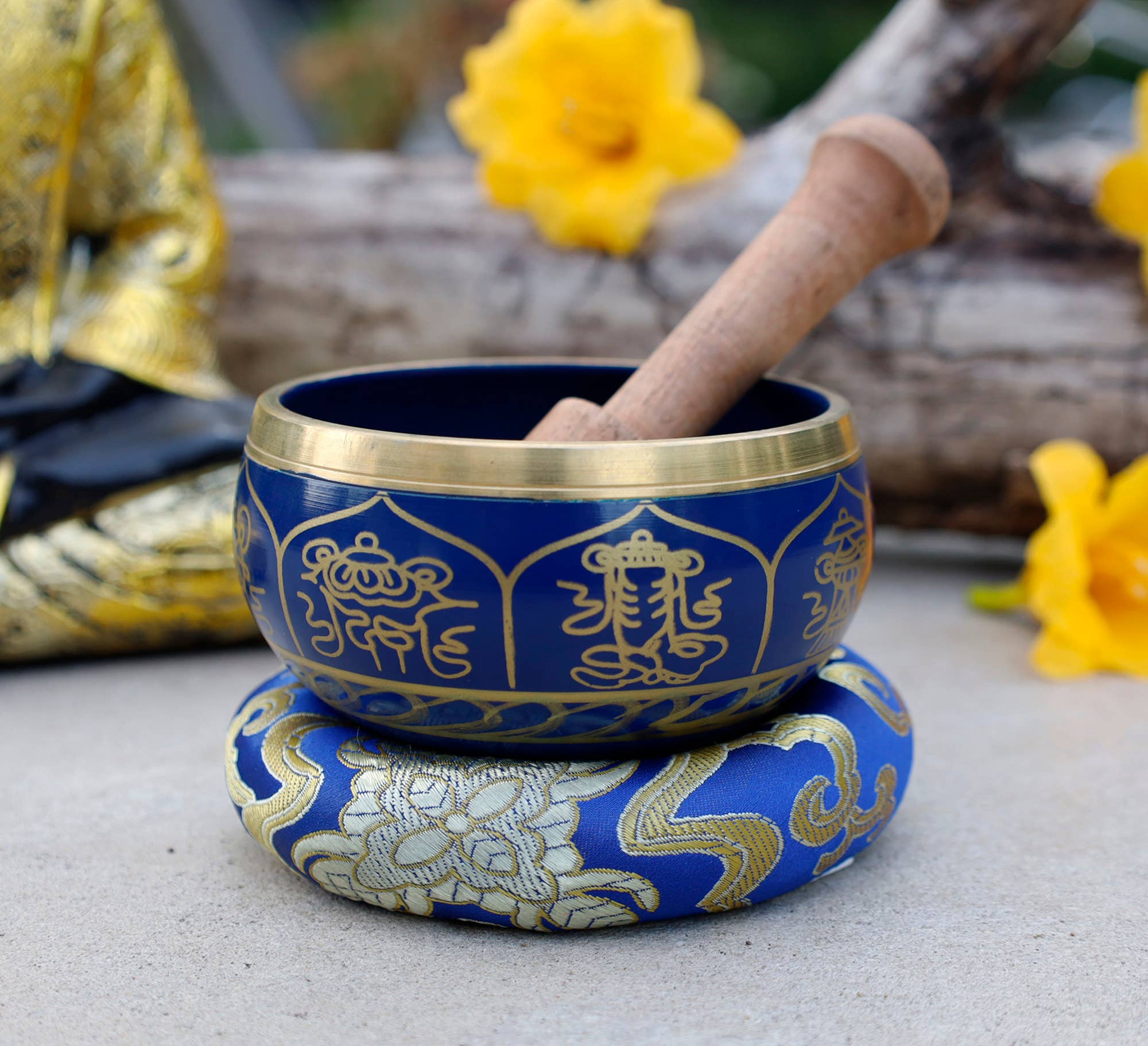 Lungta Imports - Wholesale Meditation Supplies - Tibetan Singing Bowl 8LS Complete Set For Meditation & Yoga5