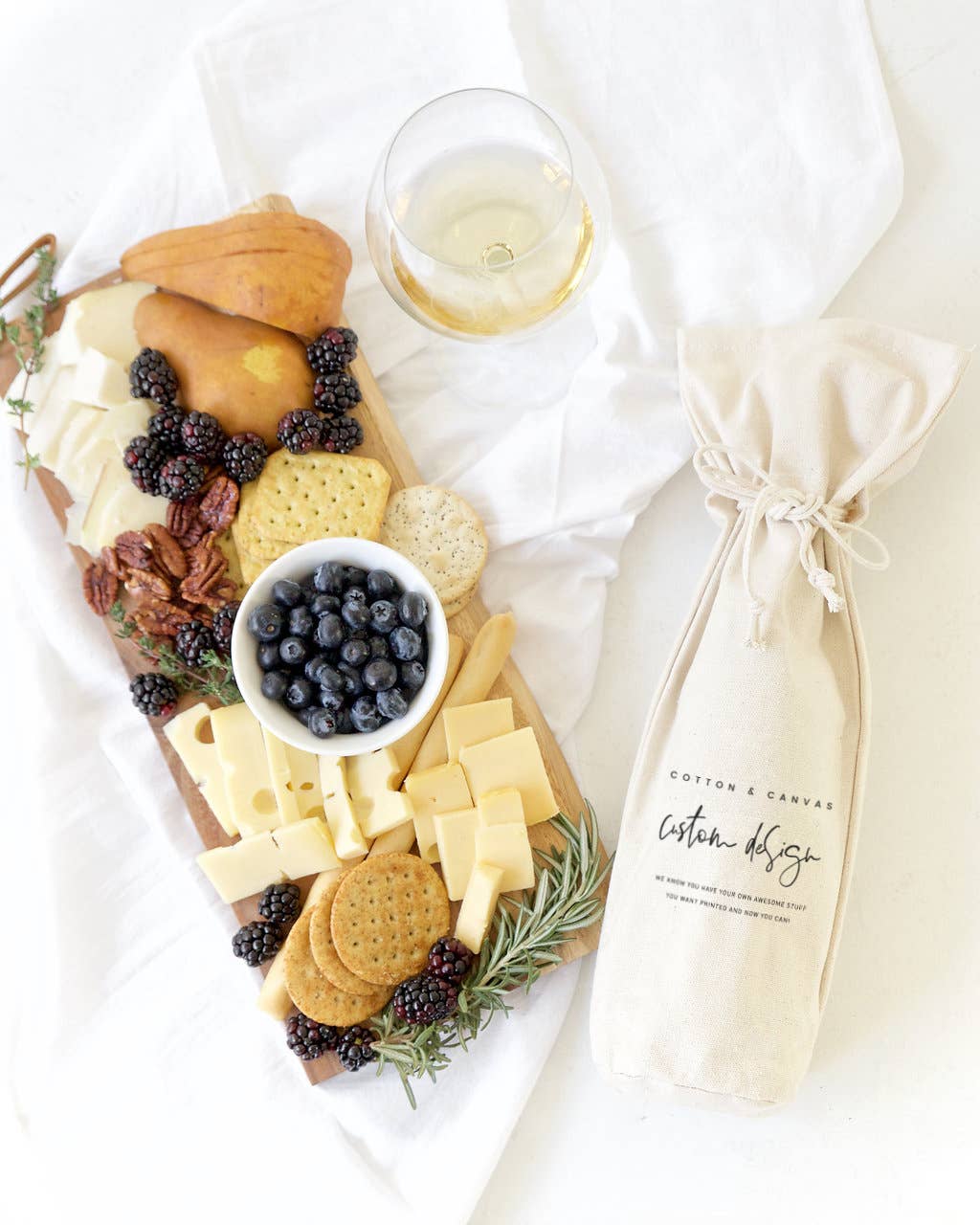 The Cotton & Canvas Co. - Wholesale Wine Gift Bag - Custom Wine Bag (Your Logo / Your Own Design)2