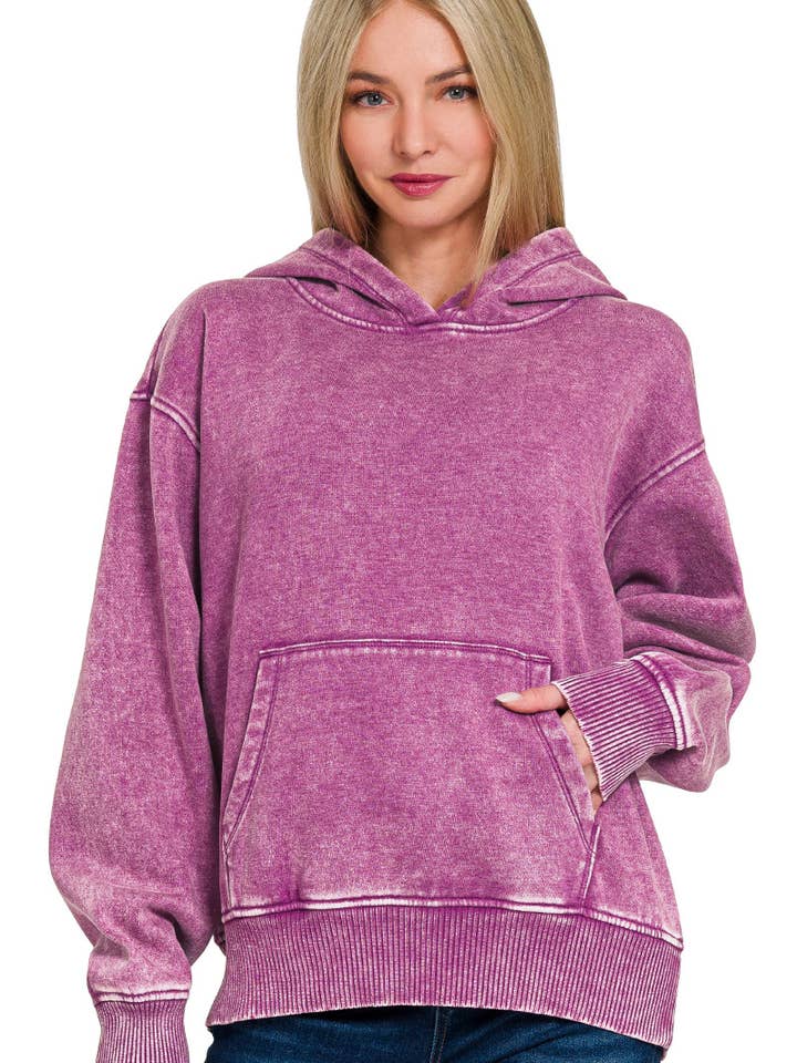 .0625 Snötvättad Fleece Hoodie med Känguruficka SI-26720 för wholesale av 42POPS