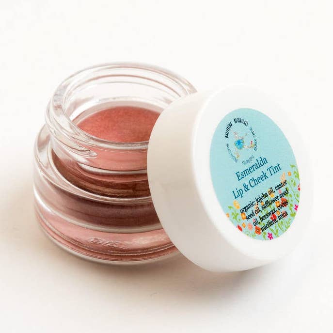 Tinta organica per labbra e guance | Tinta per labbra con luccichio e jojoba per la vendita all'ingrosso da parte di Ballerina Botanicals