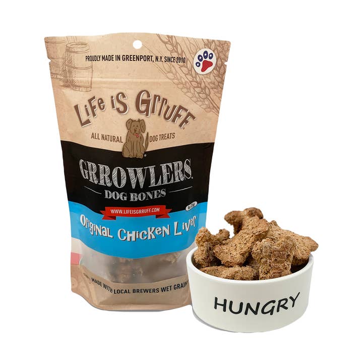 Grrowler's Dog Bones : foie de poulet original pour la vente par Life is Grruff