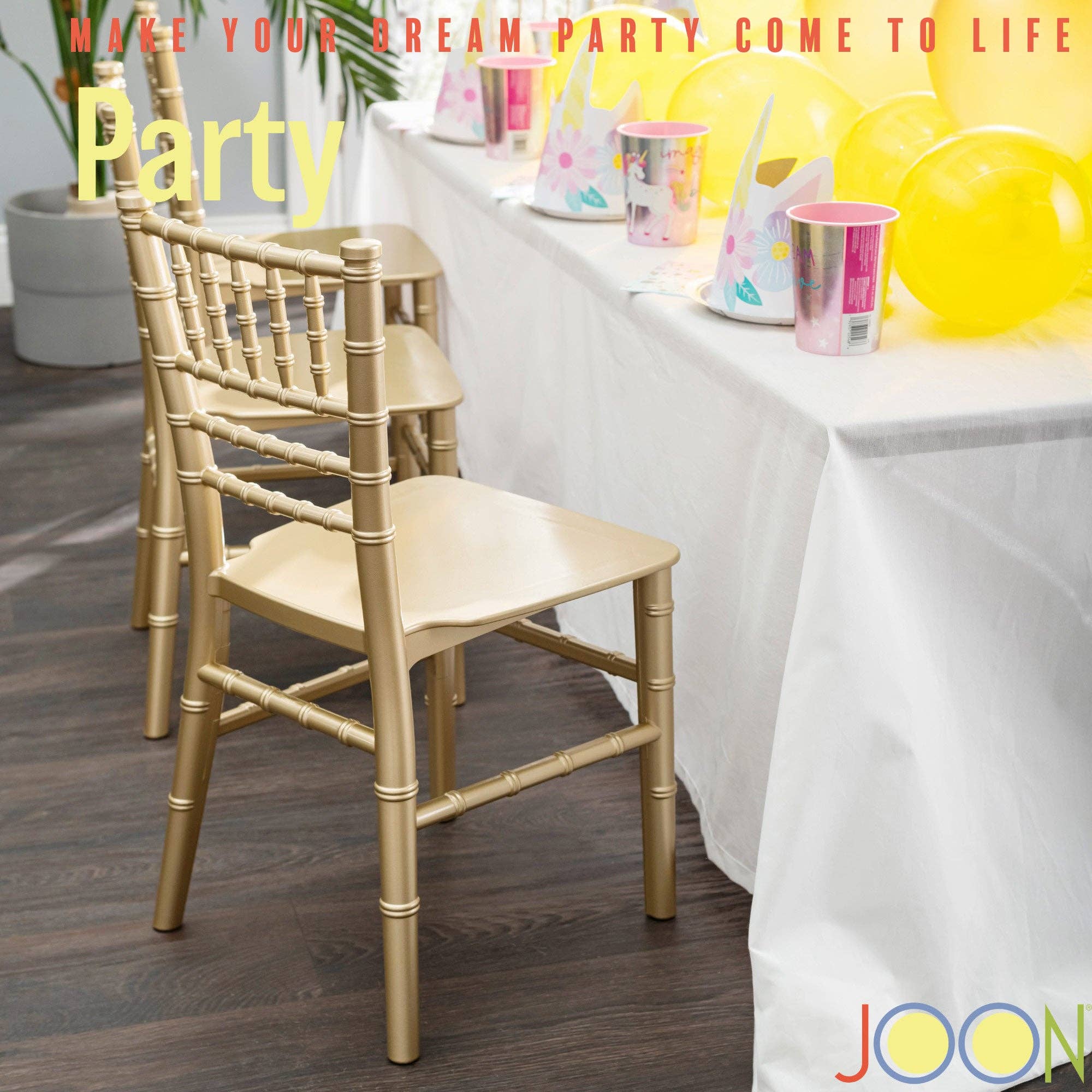 ShopBobbys - Wholesale Chair - Kids - JOON 2 Pack Kids Tiffany Chiavari Chairs, 25x13x14.5 Inches3