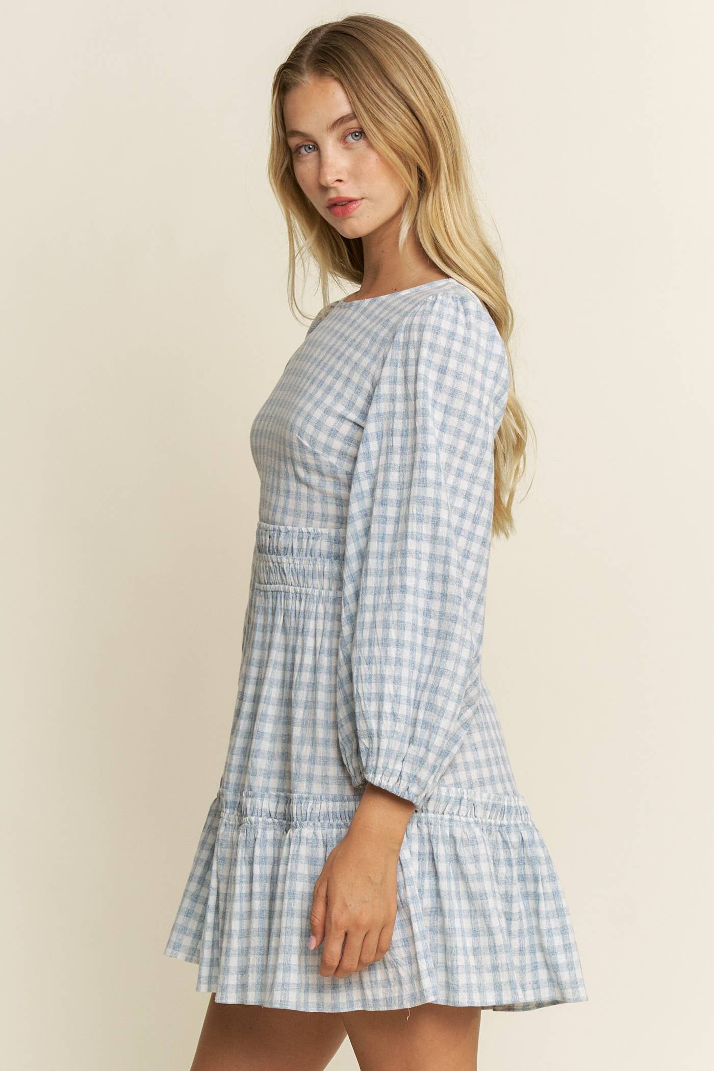 Hersy - Wholesale Dress - Women's - THE GINGHAM GARDEN DRESS - HD00404