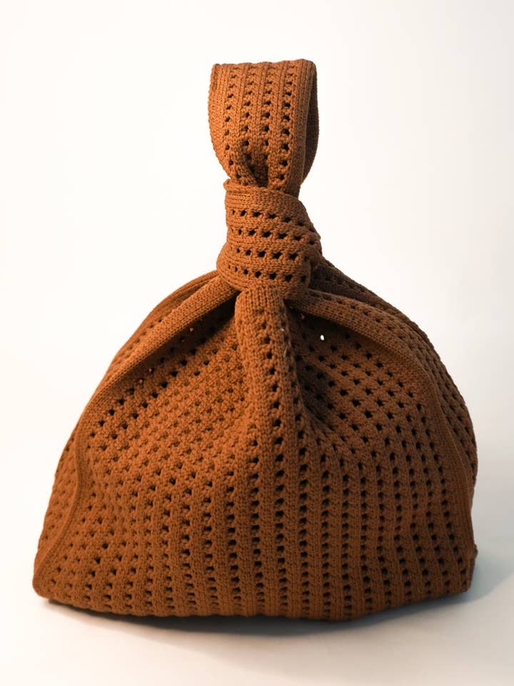 Brown Crochet Handbag for wholesale by A Bag Concept