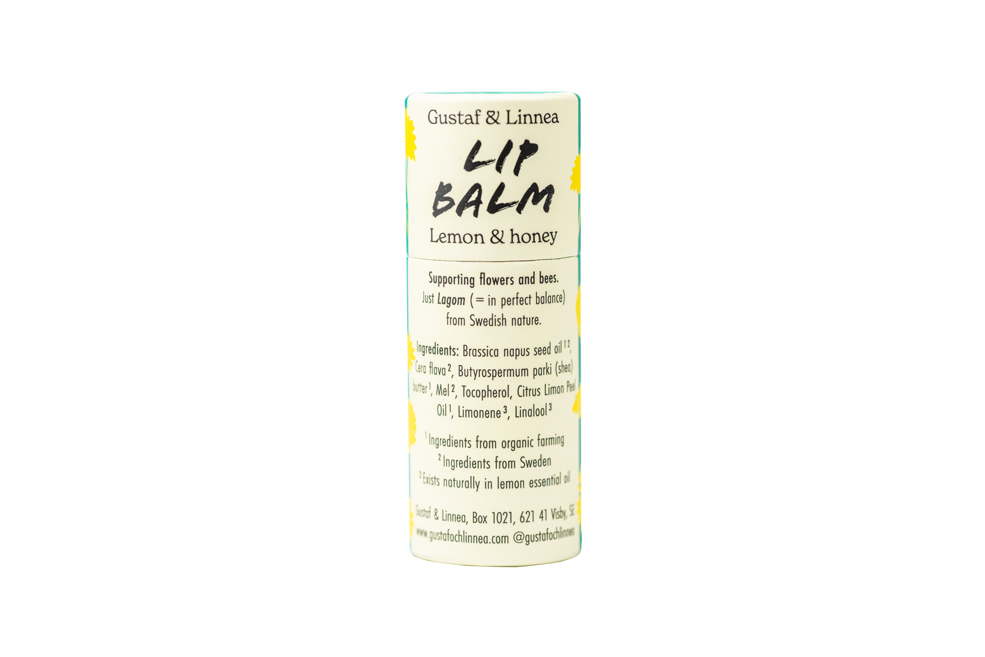 Gustaf och Linnea - Wholesale Lip Balm - Läppbalsam - Citron och honung - i pappersförpackning4