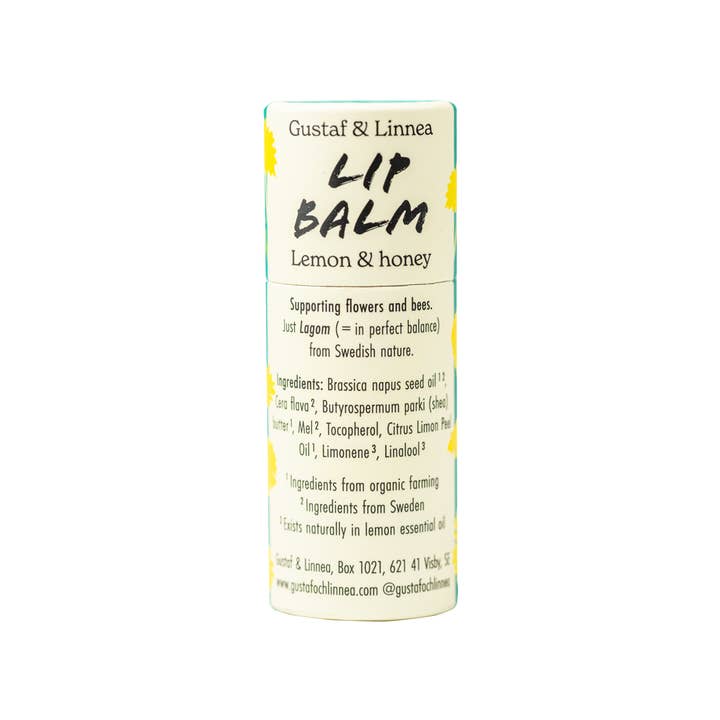Gustaf och Linnea - Wholesale Lip Balm - Läppbalsam - Citron och honung - i pappersförpackning4
