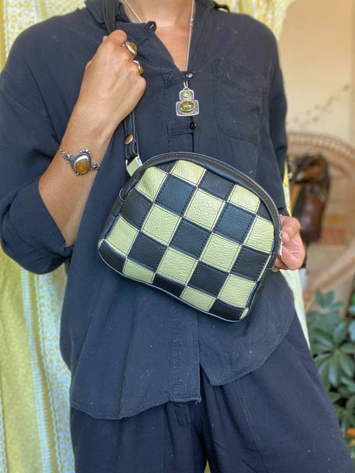 CheckMate Fanny Pack - Mint Green & Black for wholesale by Grooves & Grain