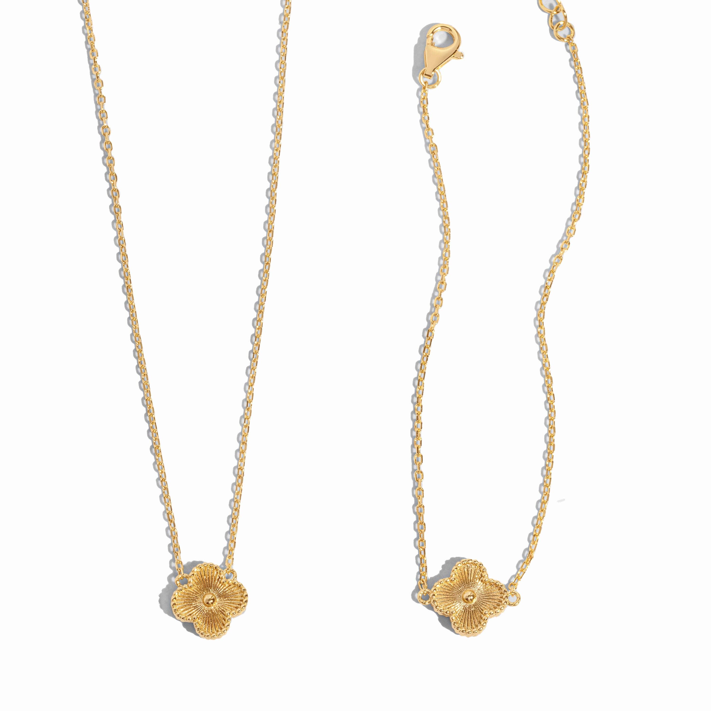 Sami Jewels – wholesale Pendant/charm necklace – Ella Four Leaf Clover Necklace5