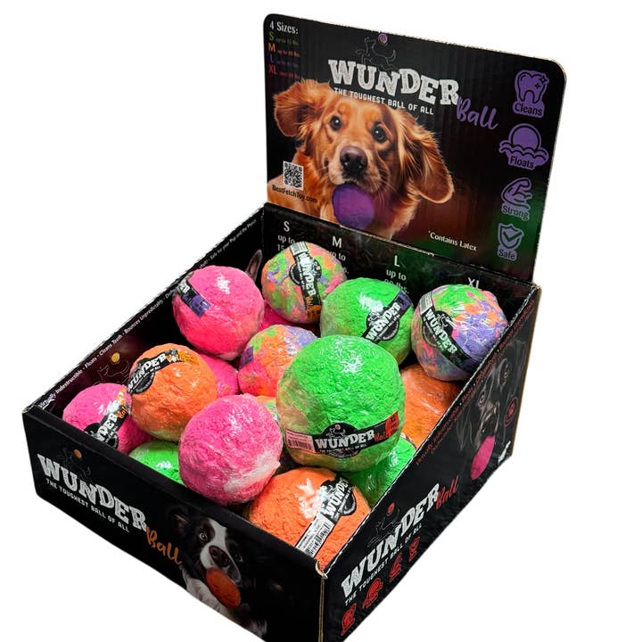 DISPLAY 18 - BEST FETCH TOY! WUNDERBALL with 18 balls. and other Purchase Wholesale chuck it. Free Returns & Net 60 Terms on Faire trending on Faire.