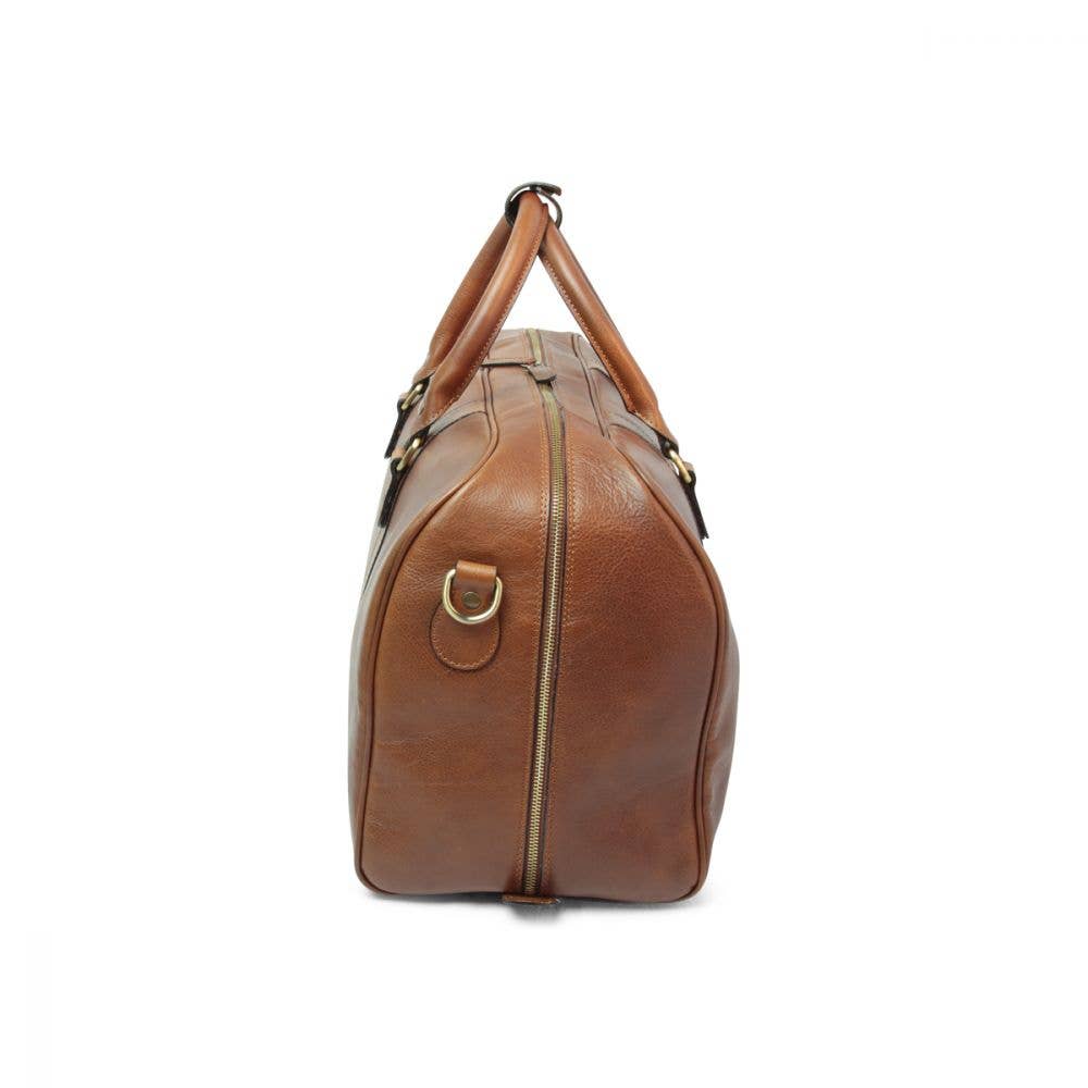 Old Angler Firenze - Wholesale Weekender Bag - Men's - Full Grain Leather Large Travel Bag - Chestnut7