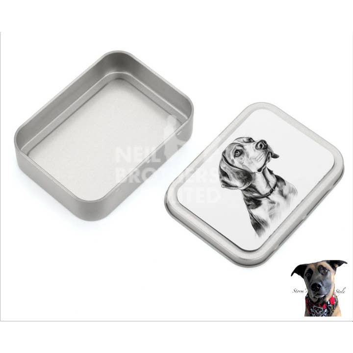 Storms Style - Wholesale Pet Treat Jar - Dog - Black and Grey Small Dog Metal Treat Tin - lots of breeds5