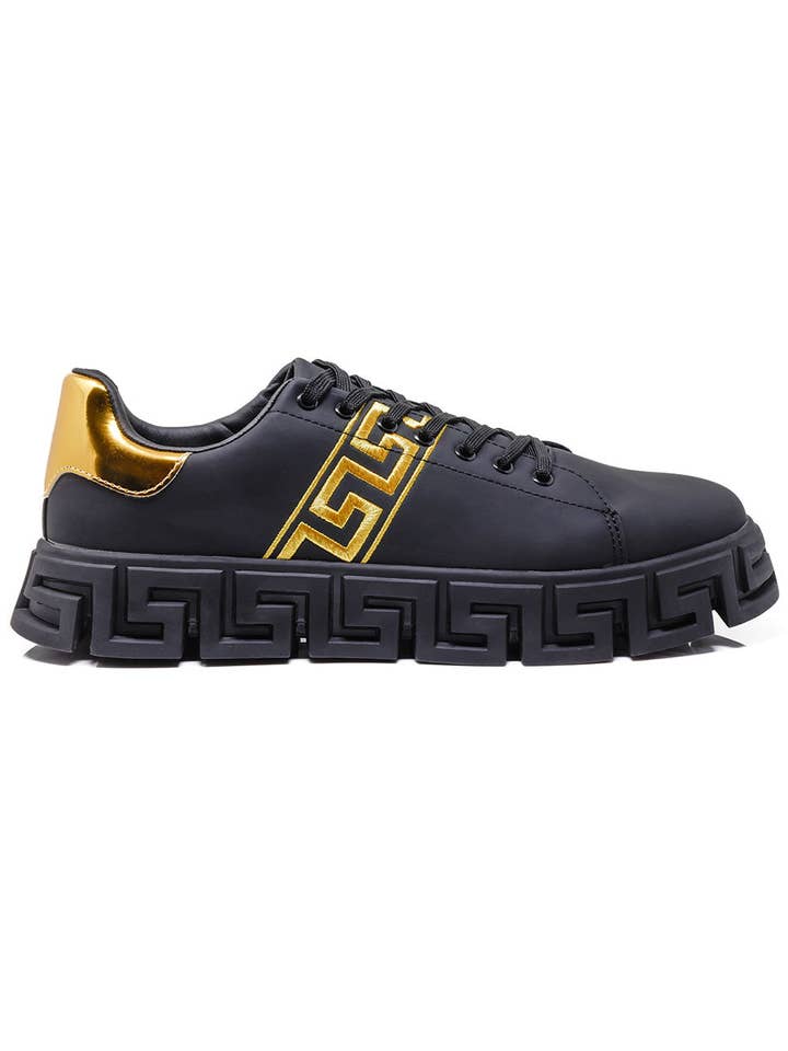 BARABAS - Wholesale Lifestyle Sneakers - Men's - Men's Greek Key Sole Pattern Sneakers 4SK07