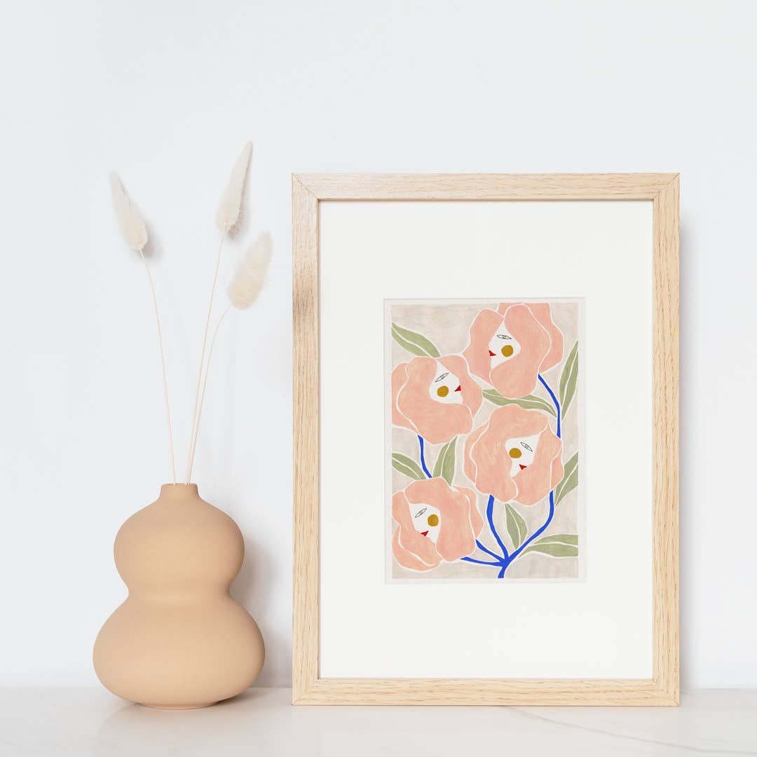 Depeapa - Venta al por mayor Ilustración - Illustration art print. Wall art home decor. Roses Women2